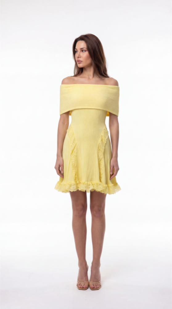 Off-Shoulder Skater Dress