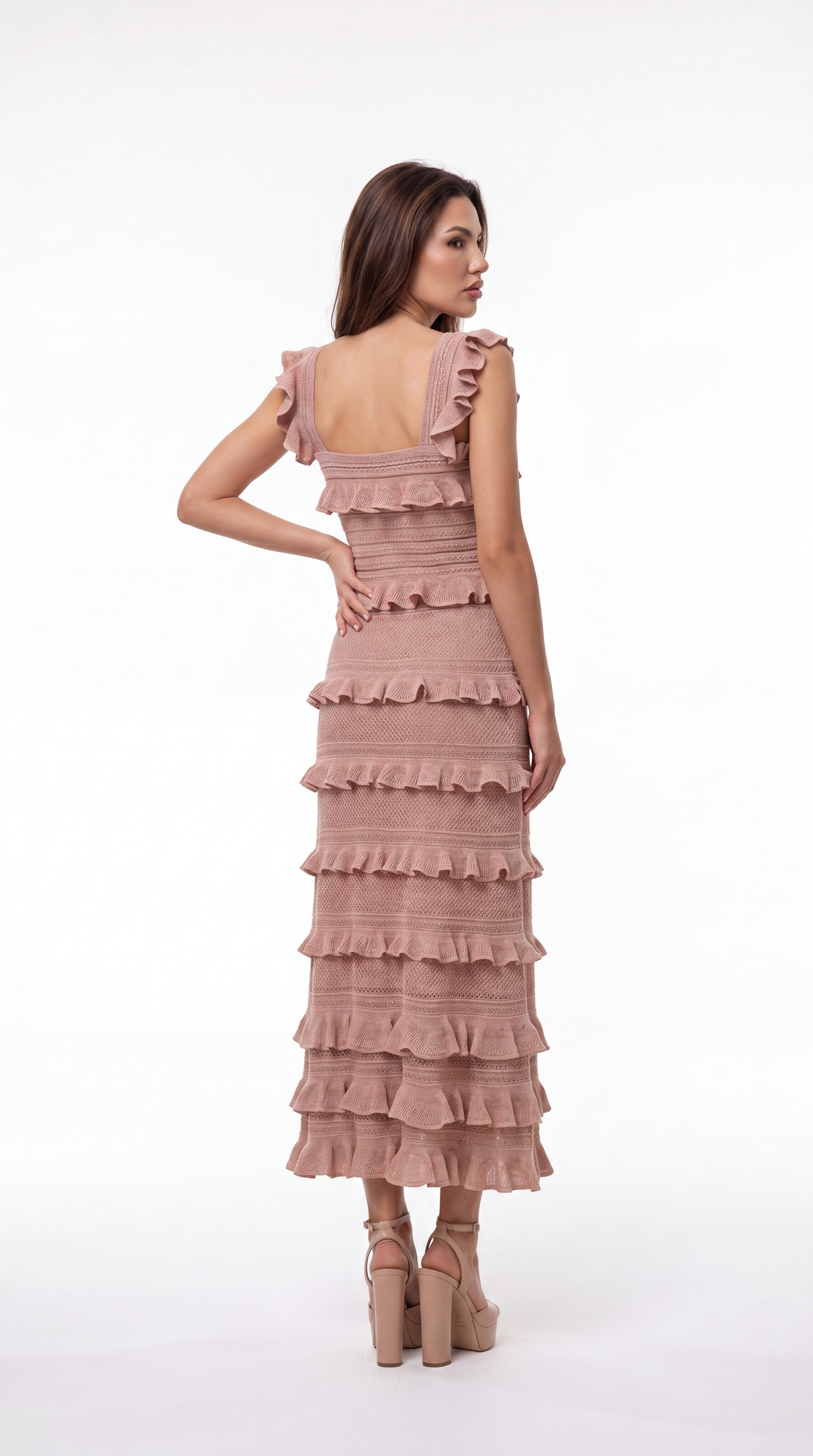 Tiered Ruffle Knit Set