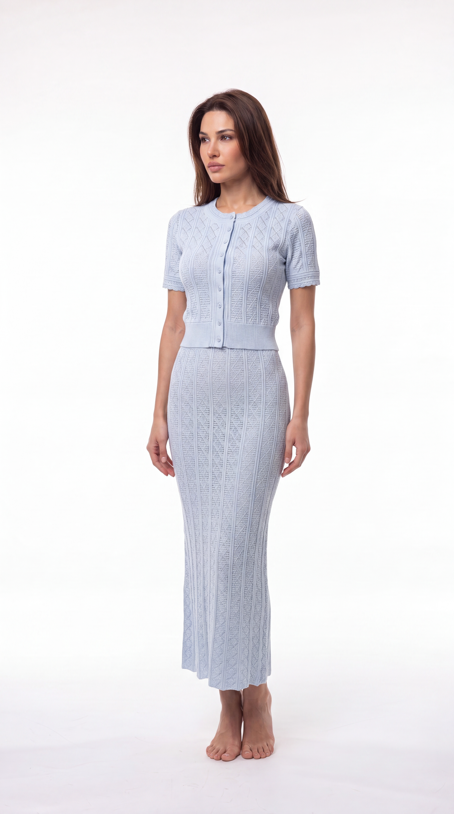 Sparkle Knit Jacket & Skirt Set