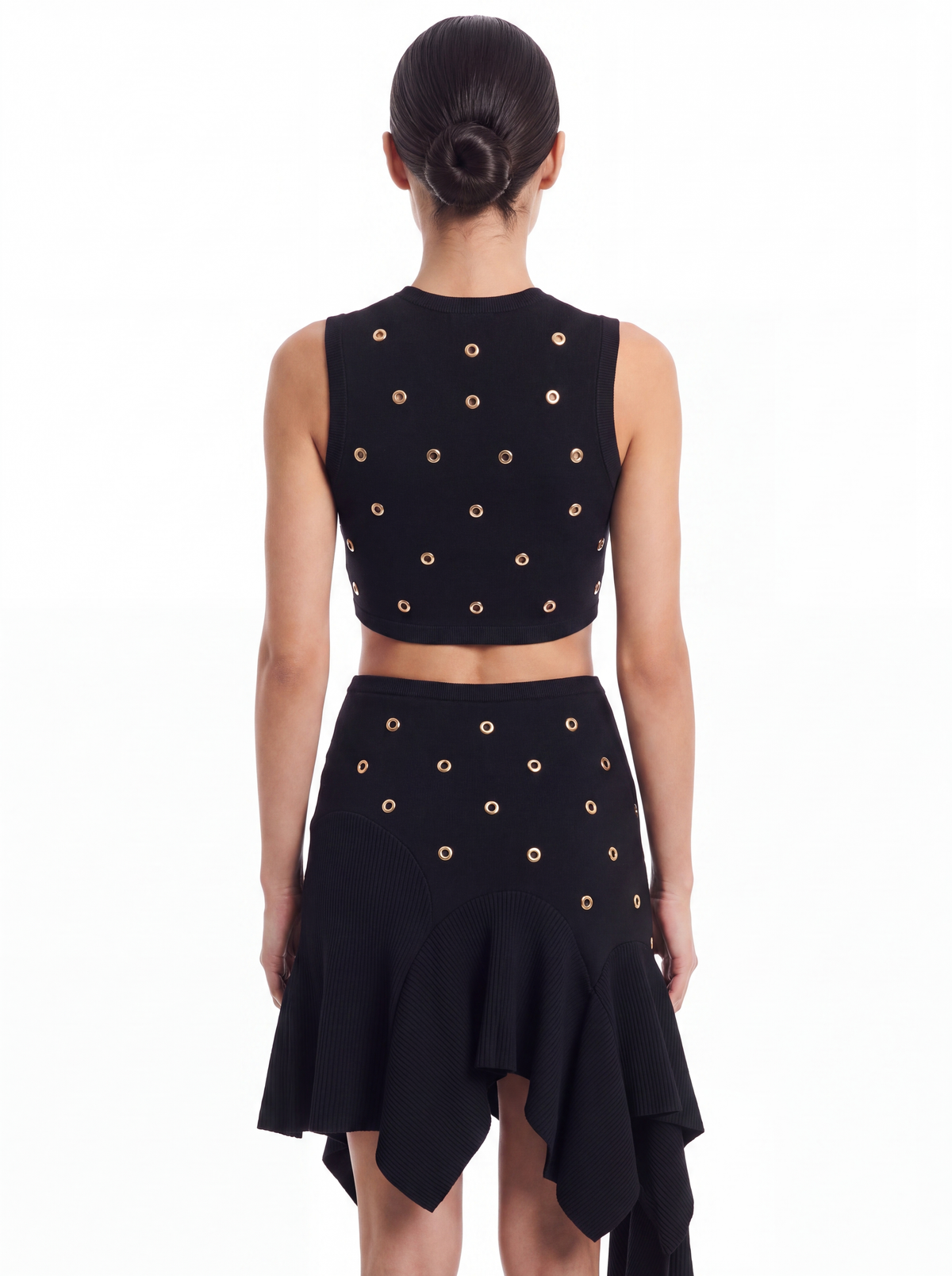 Black & Gold Eyelet Co-ord Set
