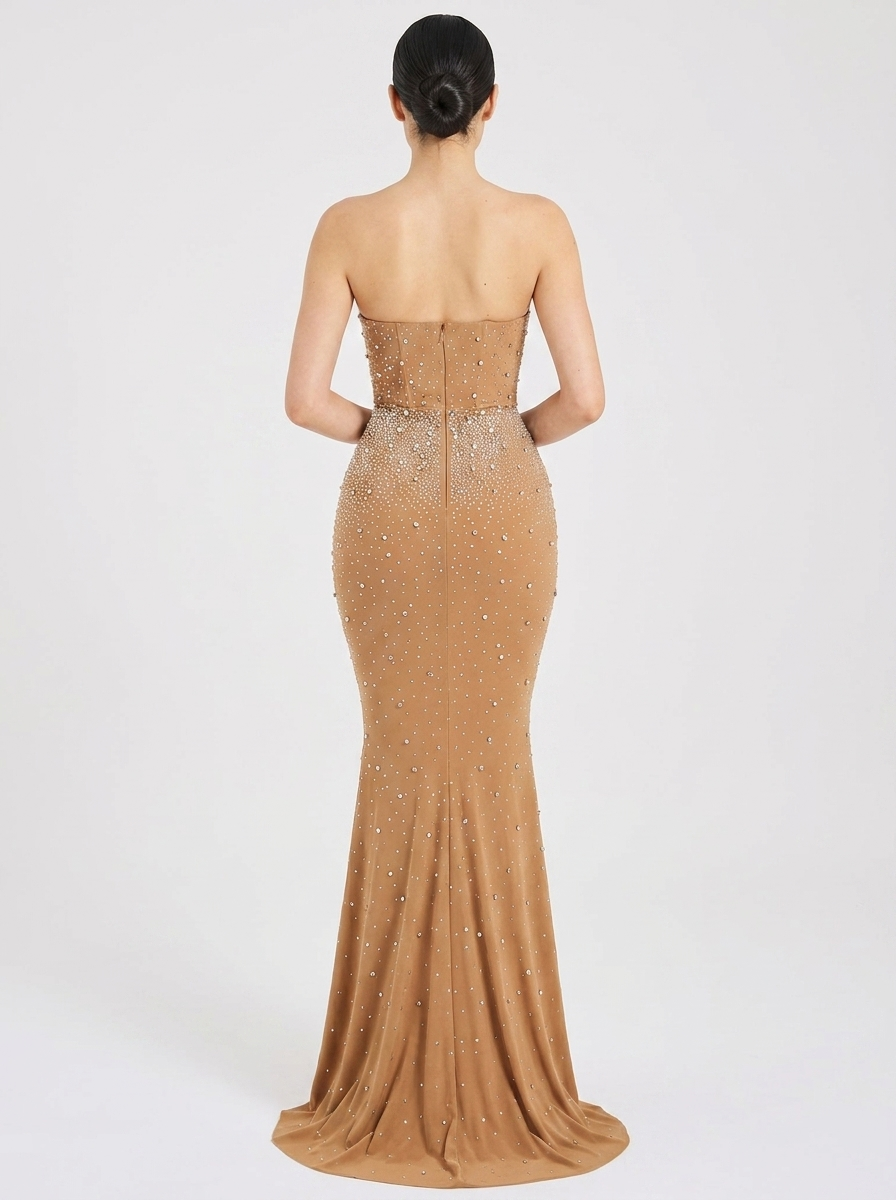 The Golden Champagne Couture Gown Dress