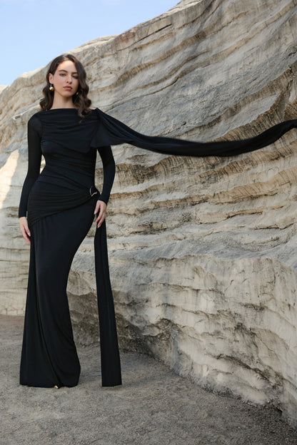 Opéra Drape Maxi Dress