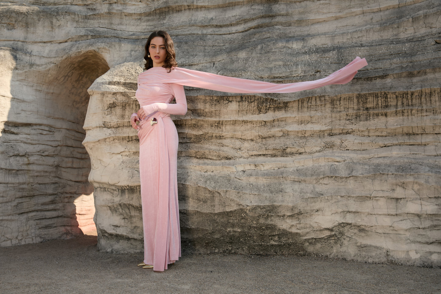 Opéra Drape Maxi Dress