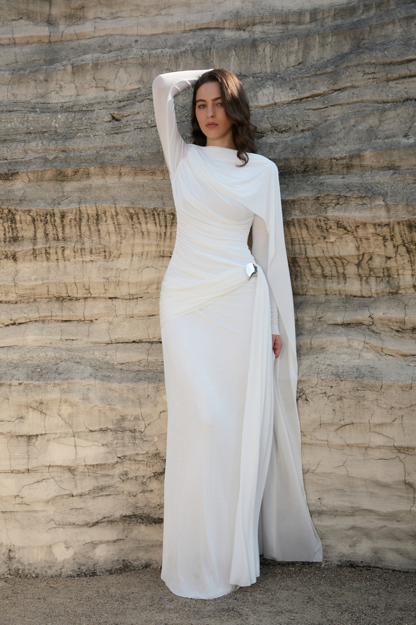 Opéra Drape Maxi Dress