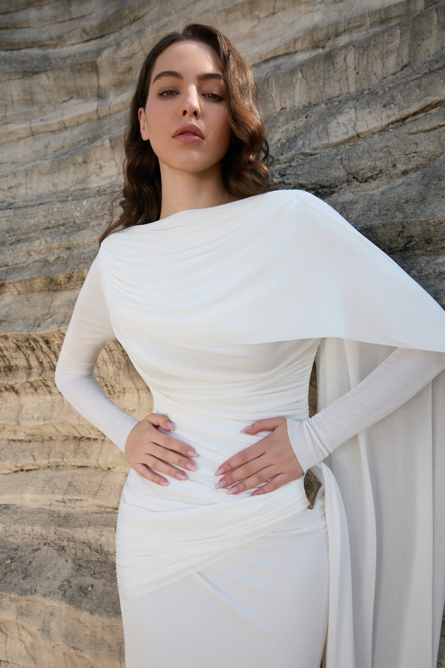 Opéra Drape Maxi Dress