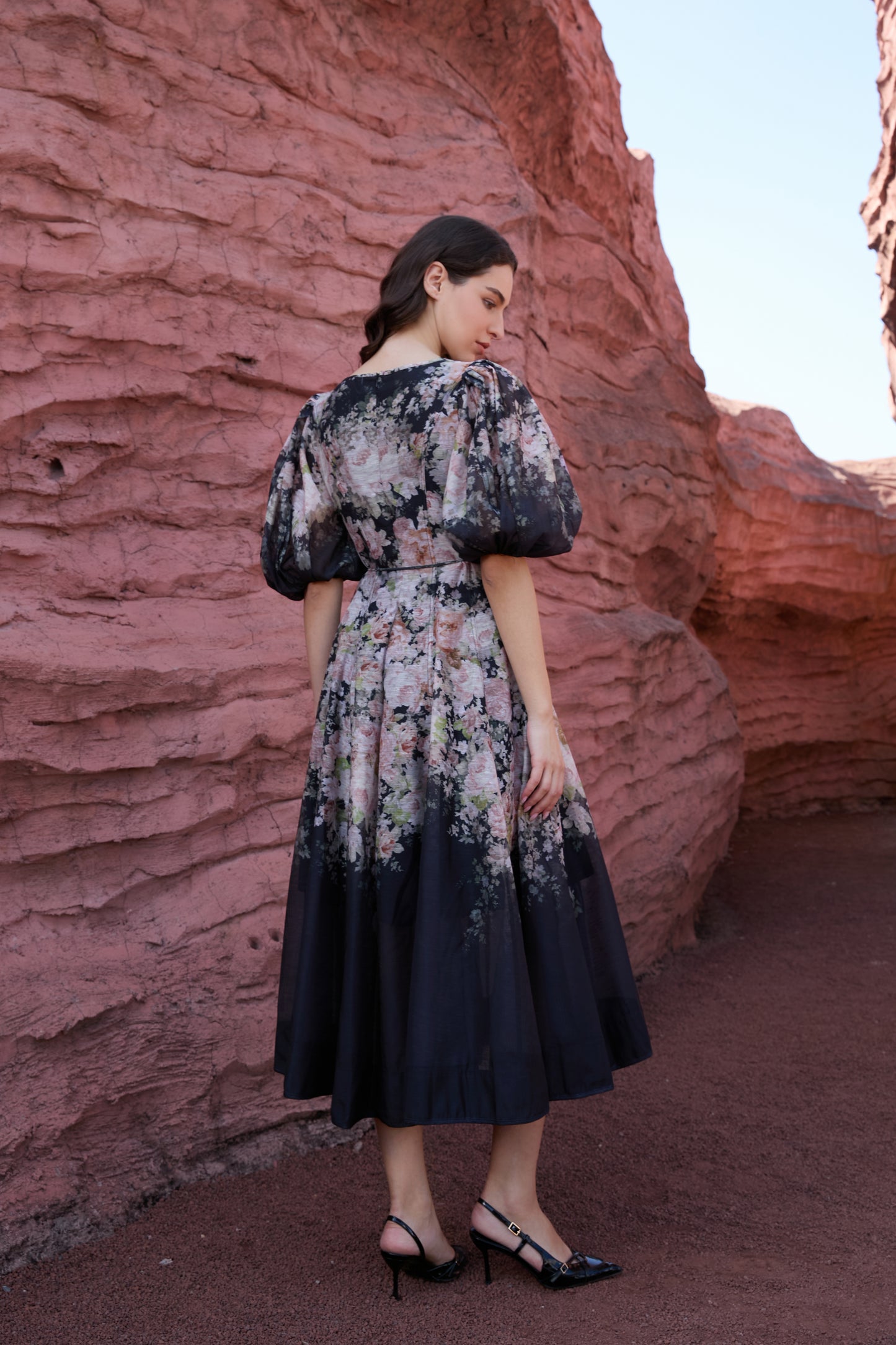 Soft Bloom Midi Dress