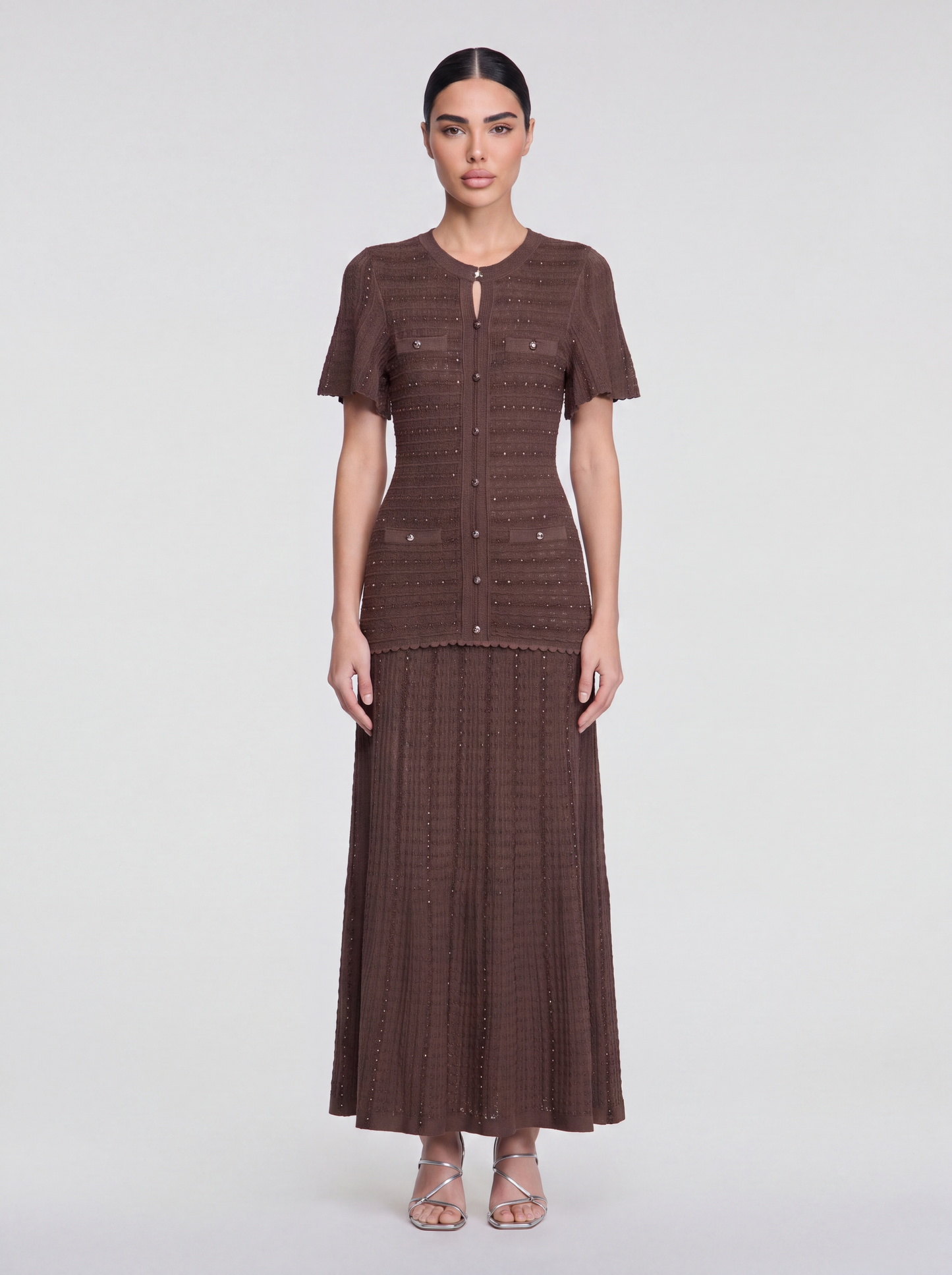 Drop Waist Tweed Dress