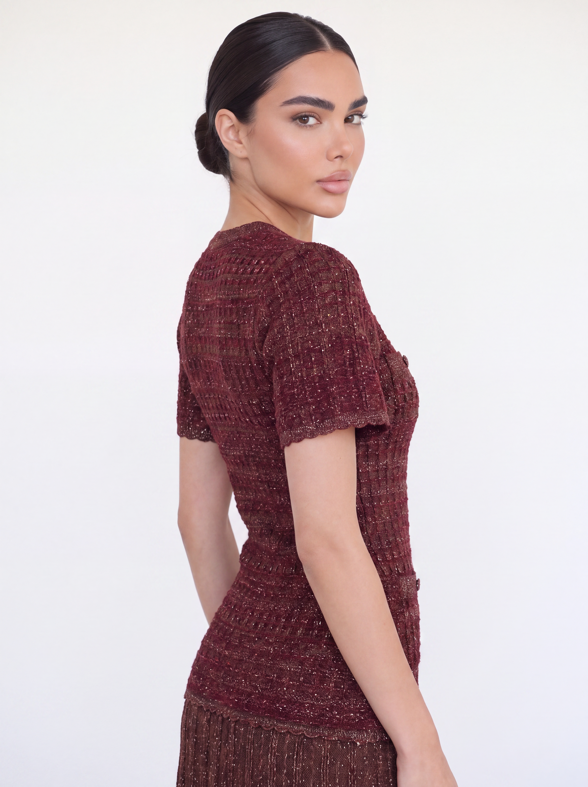 Drop Waist Tweed Dress