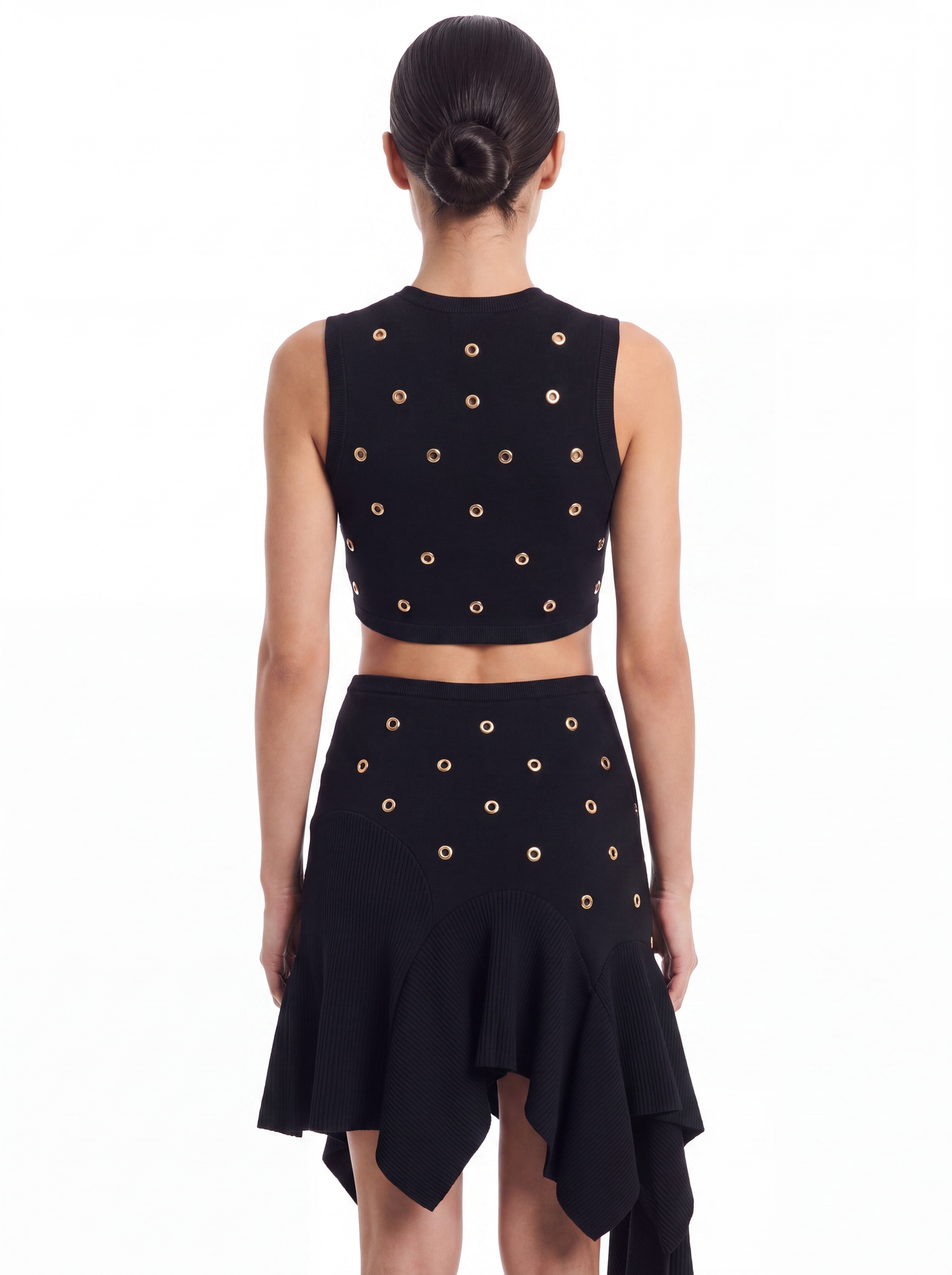 Black & Gold Eyelet Co-ord Set