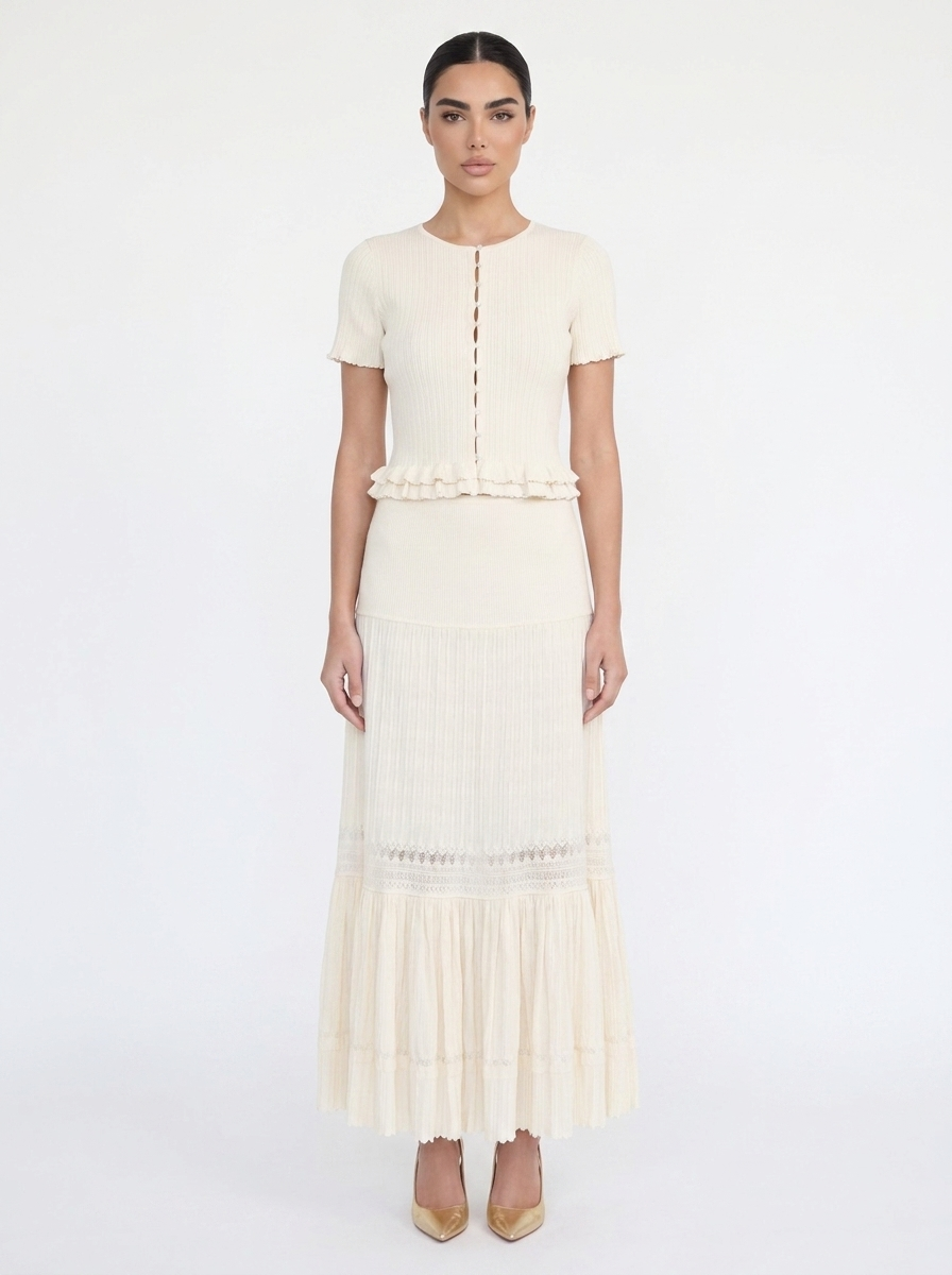 The Soft Ivory Royal Muse Dress