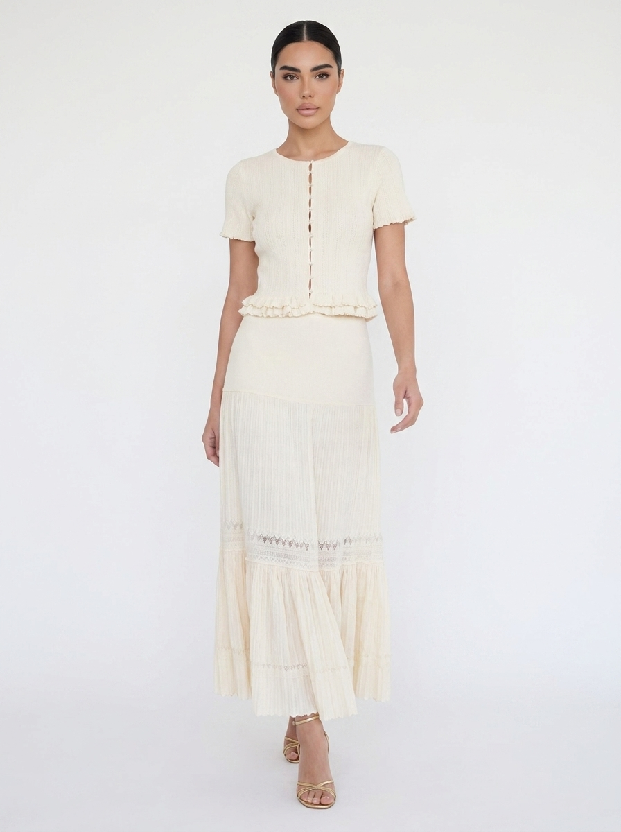 The Soft Ivory Royal Muse Dress