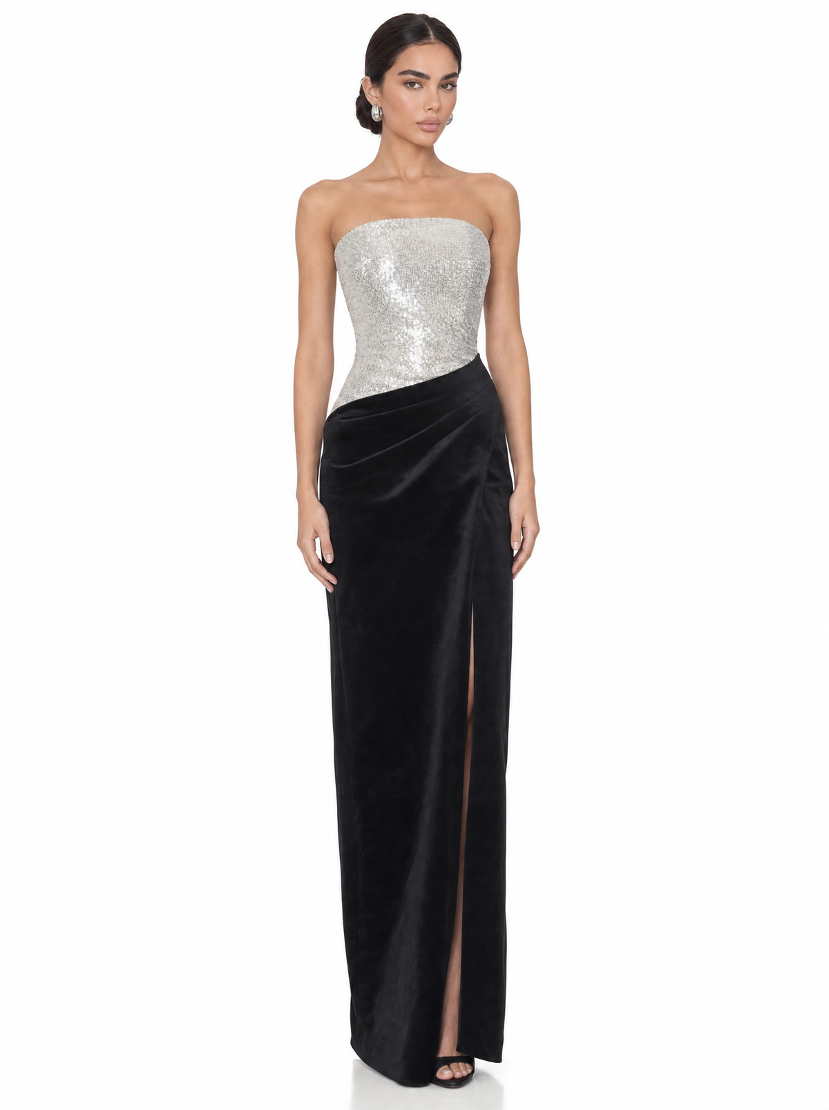 The Silver Noir Gown Dress