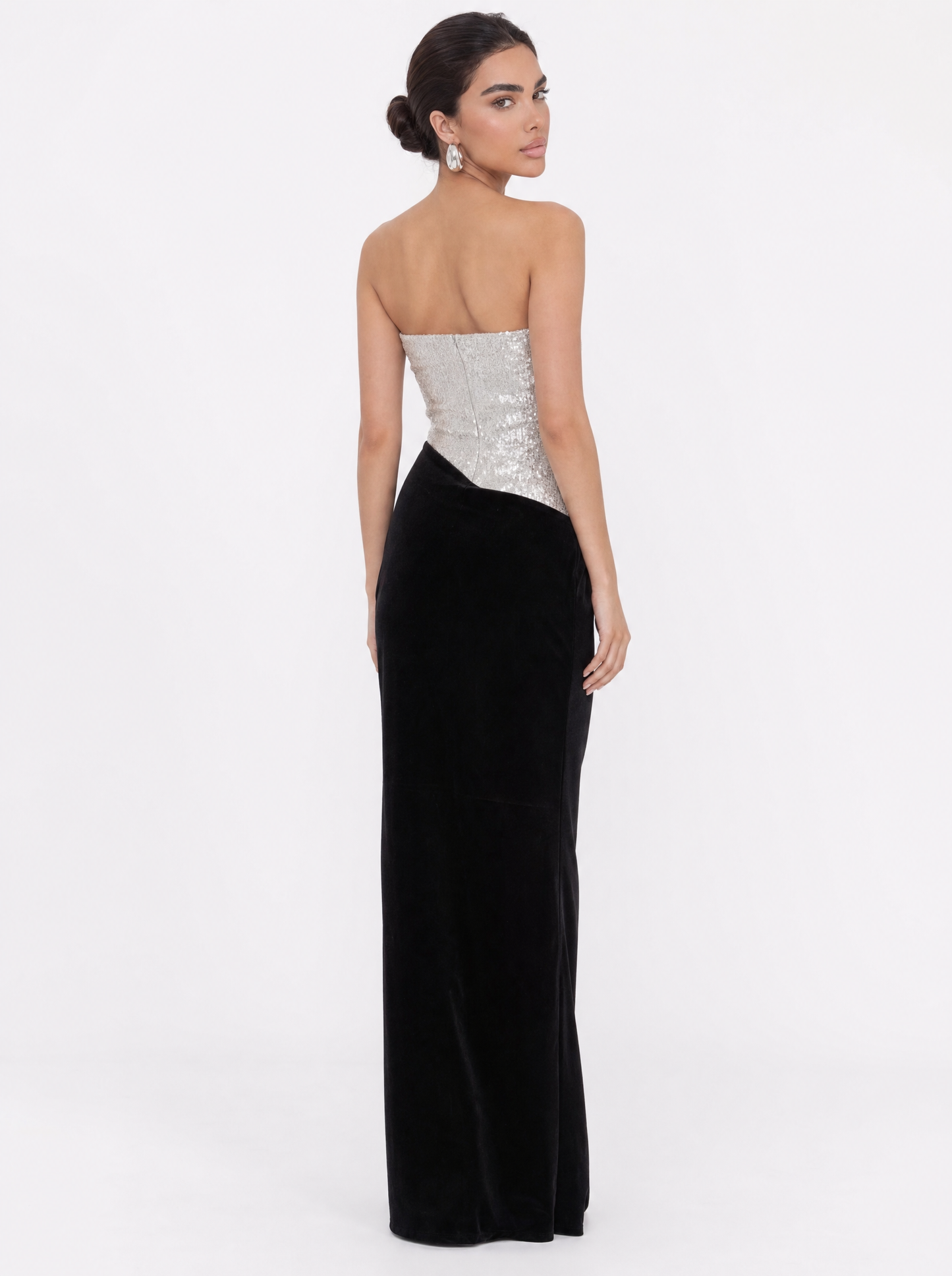 The Silver Noir Gown Dress